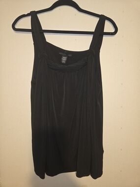 Apostrophe Black Sleeveless Knot-Neck Tank Top
